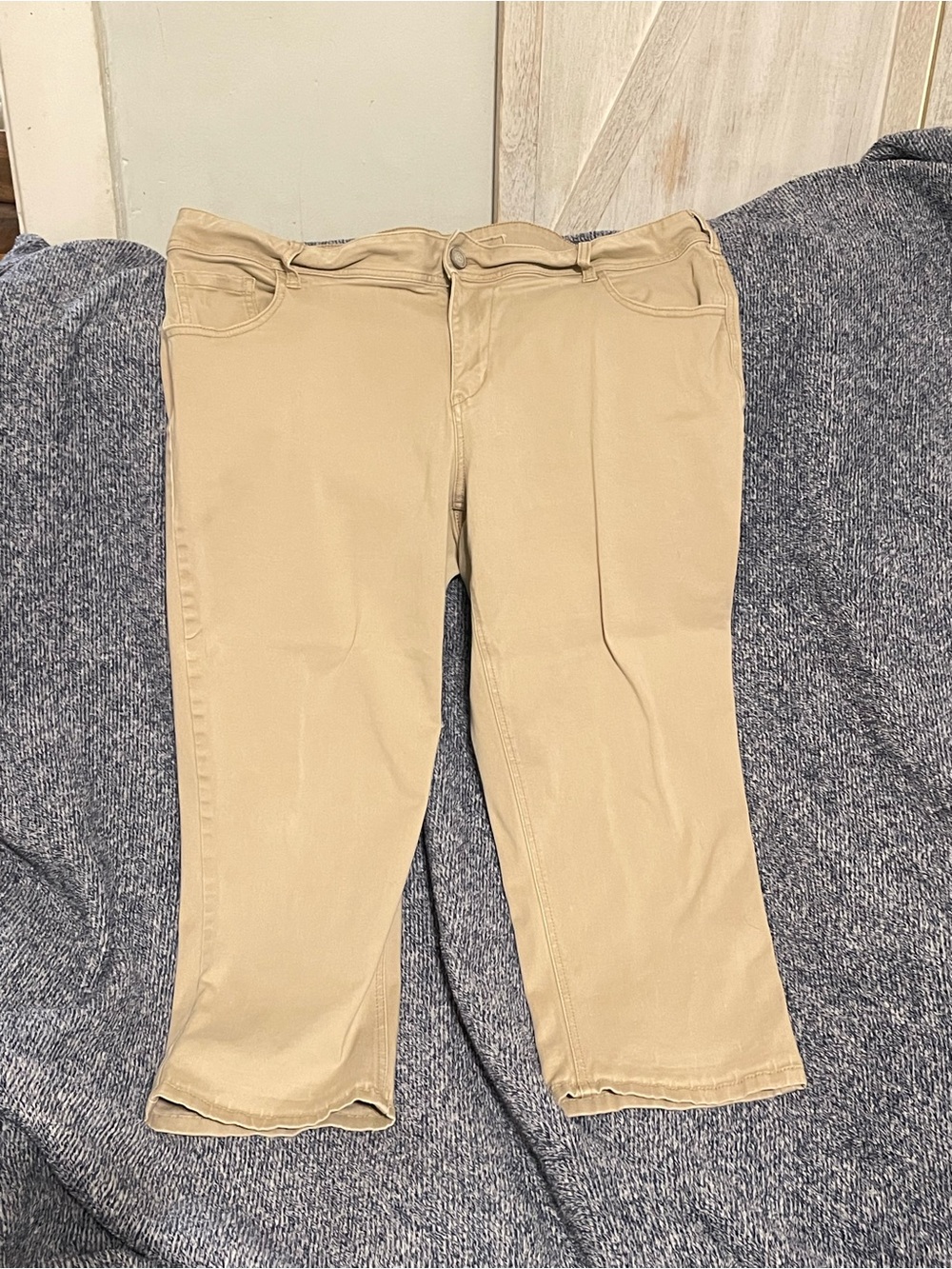 Lane Bryant Cropped Jeans in Beige